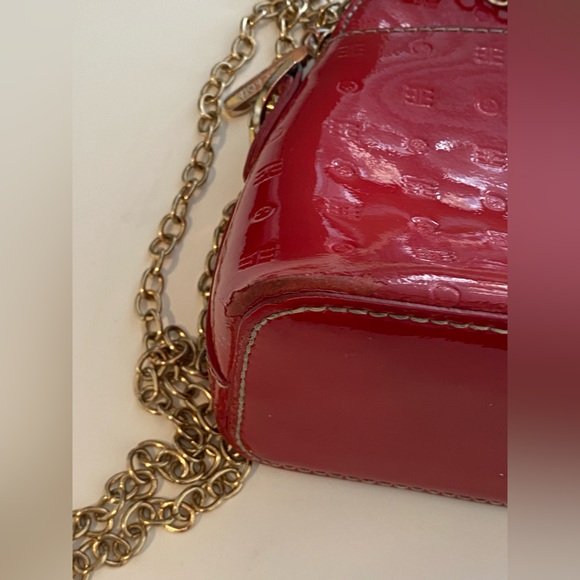 Arcadia Red and Gold Accent Handbag - Picture 9 of 11